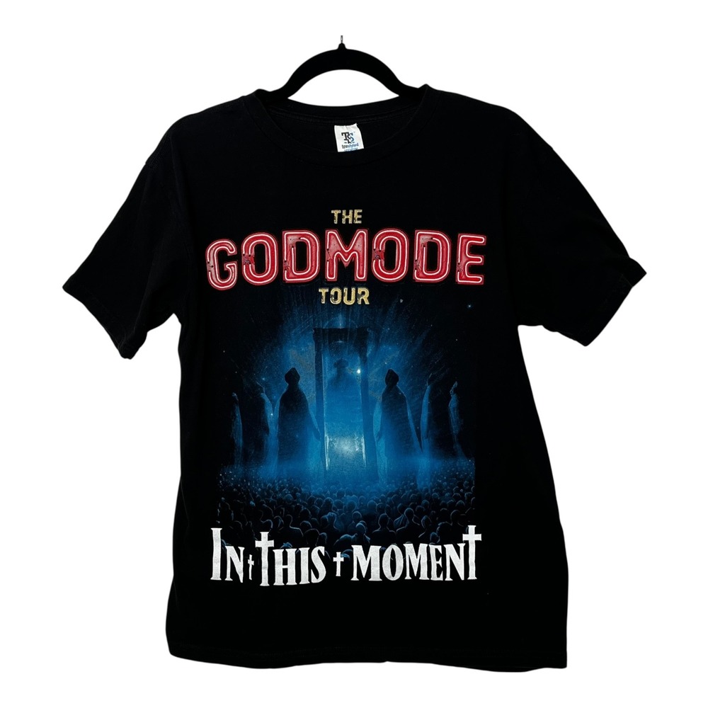 In This Moment Godmode Tour 2024 Graphic T-Shirt Mens Medium Black‎ Band Tee